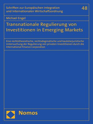 cover image of Transnationale Regulierung von Investitionen in Emerging Markets